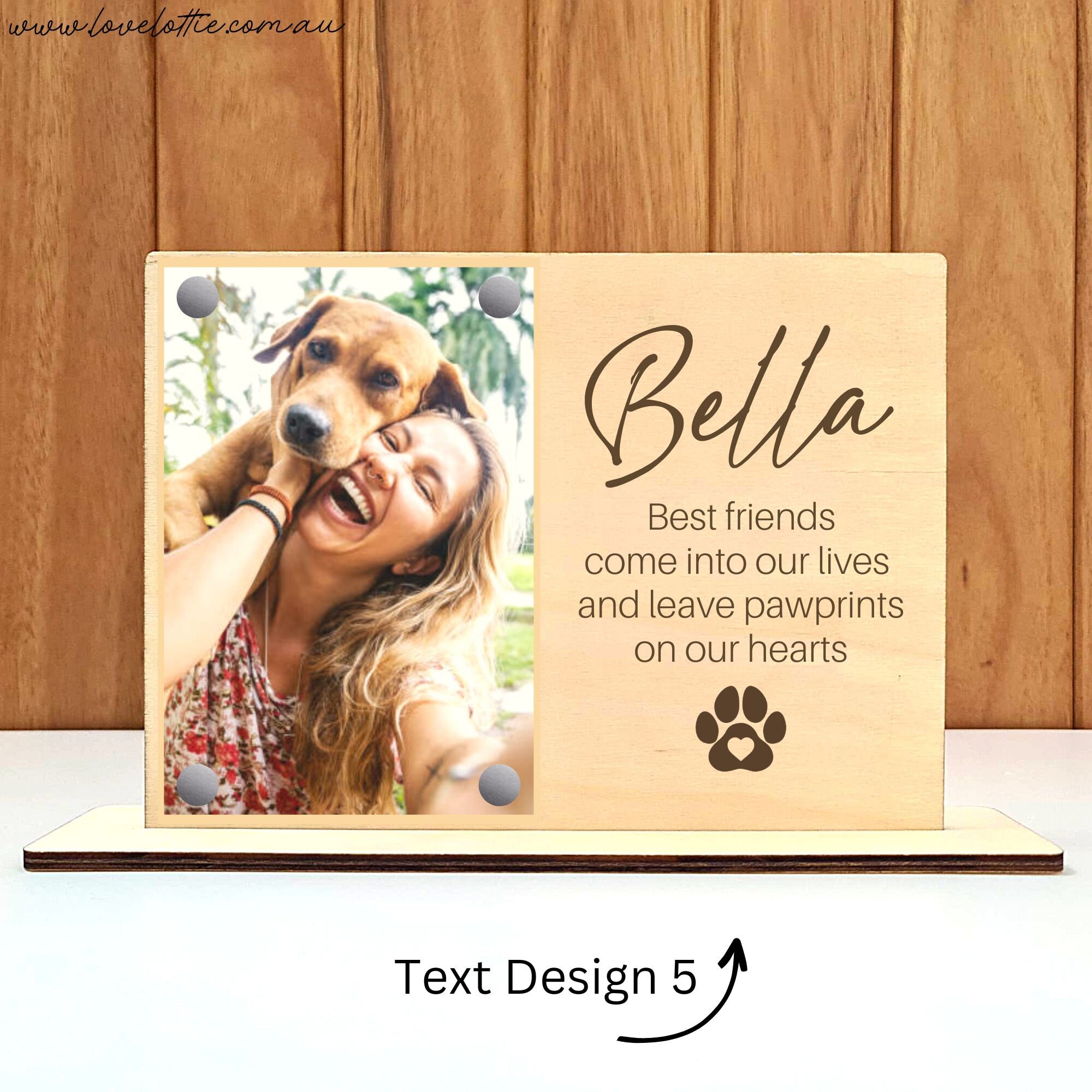 CREATCABIN Cornice commemorativa per cani in legno per