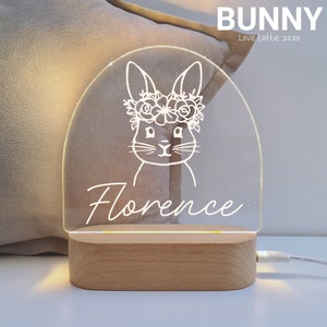 Personalised Night Light Baby Gift - Christmas Gift - Custom Name Nursery Decor Light - 1st Birthday Gift -  Baby boy gift - Baby Girl Gift