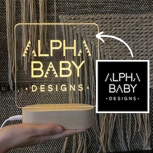 Custom Logo Light Lamp, Wood Business Logo Night Light, Custom Logo Sign, Logo LED Light, Business Brand Logo Table Light, Corporate Gifts