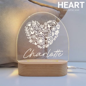 Personalised Night Light Baby Gift - Christmas Gift - Custom Name Nursery Decor Light - 1st Birthday Gift -  Baby boy gift - Baby Girl Gift