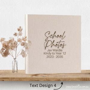 Personalised School Photo Album, School Years Scrapbook, School Keepsake, Graduation Gift, Kindy, School Memory Book
