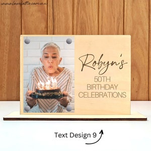 Custom Wood Photo frame Birthday Gift For Woman, 30th gift 40th gift 50th gift 60th gift 70th Gift, Best Friend Gift, Mum Gift From Daughter