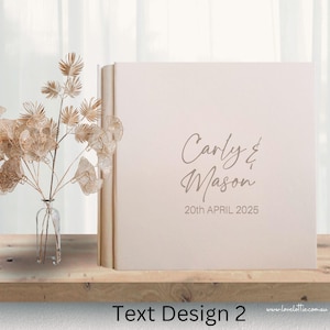 Wedding Album Personalised Faux Leather, Personalized Photo Guest Book, Instax Wedding Book, Photo Booth Album, Anniversary Gift