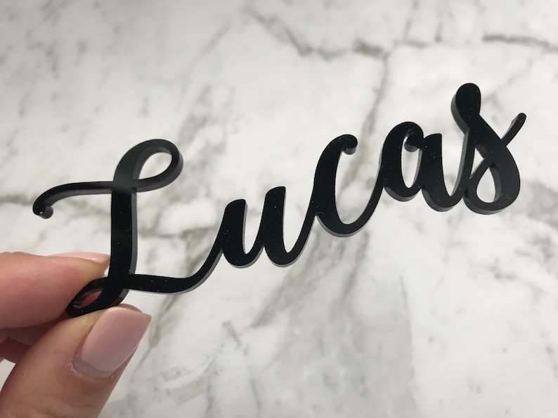 Custom Name Tag Place Cards Personalised Wood Name Cards Acrylic Laser Cut Place Setting