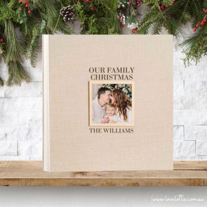 Personalised Christmas Photo Album | Holiday Season Scrapbook Album | Gift for the Parents | Christmas Gift for a Family | self adhesive