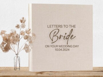 GB1 Personalised Wedding Linen Guest book | Customised Gold foil | Photo Album | linen | Gift | Scrap book |  Instax