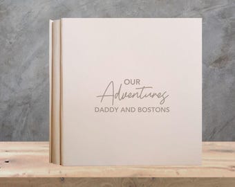 Personalised Memory Book - Father's Day Gift - Keepsake Book - Adventure Book - Scrapbook - Birthday Gift For Him - Grandad Gift