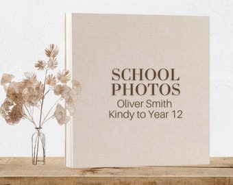 Personalised School Photo Album, School Years Scrapbook, School Keepsake, Graduation Gift, Kindy, School Memory Book