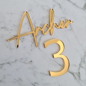 Personalised Birthday Cake Topper - Any CUSTOM NAME and Number Birthday Cake Topper - Many Colours