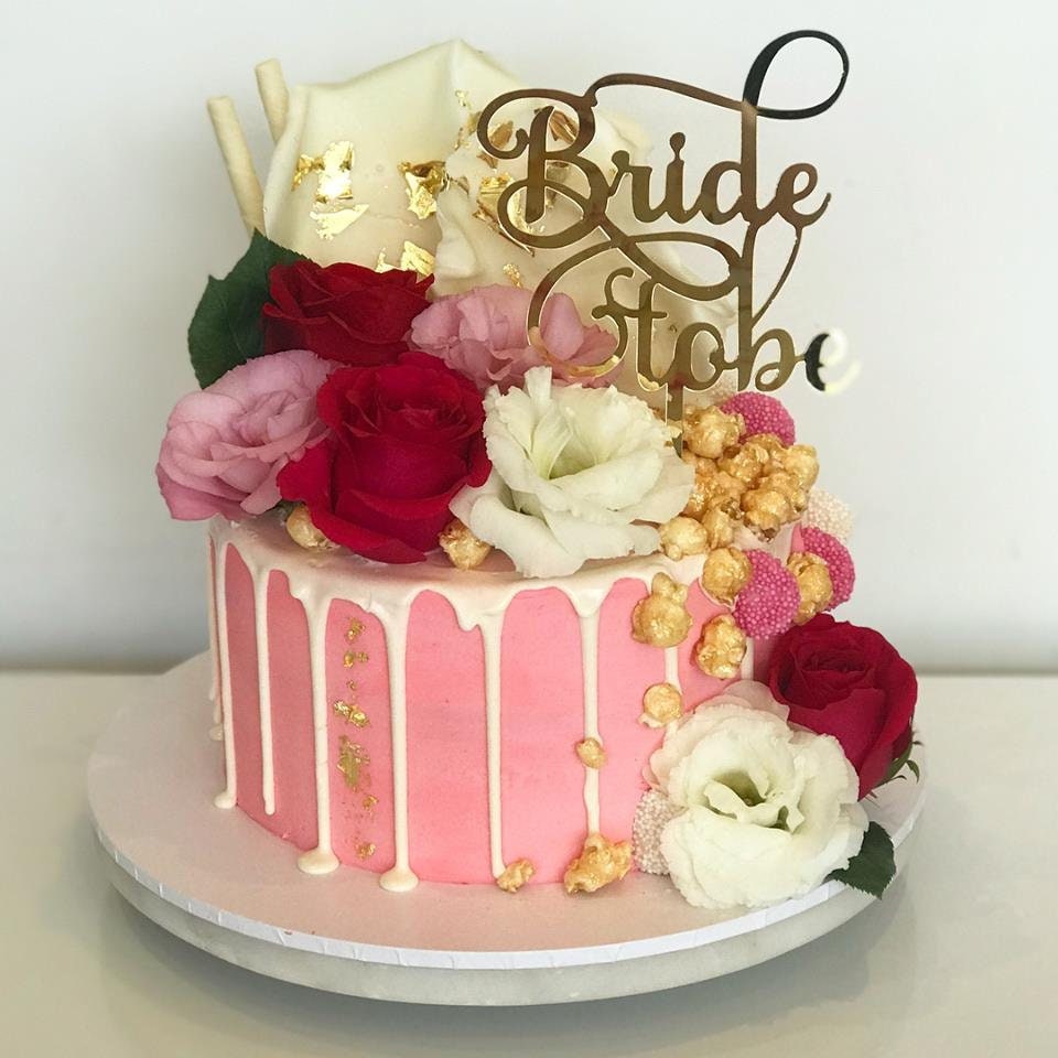 Acrylic Gold Mirror Love Cake Topper Wedding Cake Decor Bridal Shower Birthday 