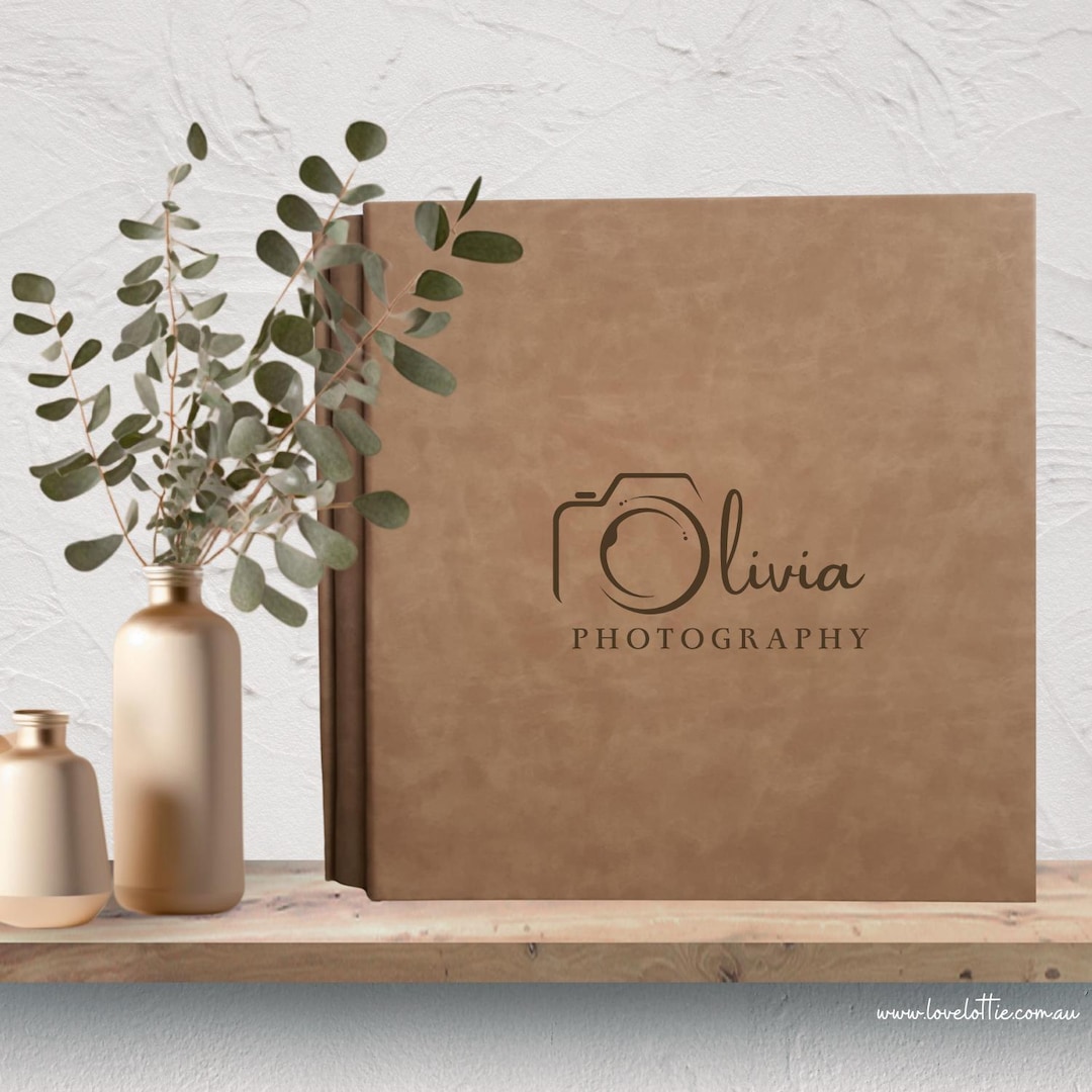 Custom Leather Photography Album | Personalised Logo Portfolio Book ...