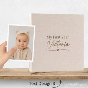 Personalised Baby Photo Album Baby Girl Gift for New Parent Scrapbook, Childhood Memory Book from Birth to 18 Years, Baby Boy Keepsake Album