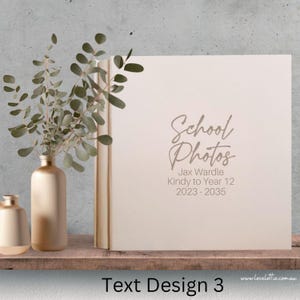 Personalised School Photo Album, School Years Scrapbook, School Keepsake, Graduation Gift, Kindy, School Memory Book, Faux Leather
