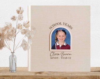 Personalisiertes Schulfotoalbum, Schuljahre Sammelalbum, Schulandenken, Abschlussgeschenk, Kindy, Schulgedenkbuch, Schulfotoaufbewahrung