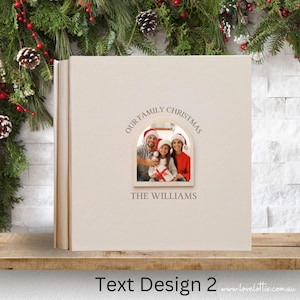 Family Christmas Photo Album Holiday, Personalised Scrapbook Keepsake, Memory Sentimental Gift for Family Tradition Photo Book