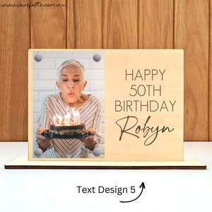 Custom Wood Photo frame Birthday Gift For Woman, 30th gift 40th gift 50th gift 60th gift 70th Gift, Best Friend Gift, Mum Gift From Daughter