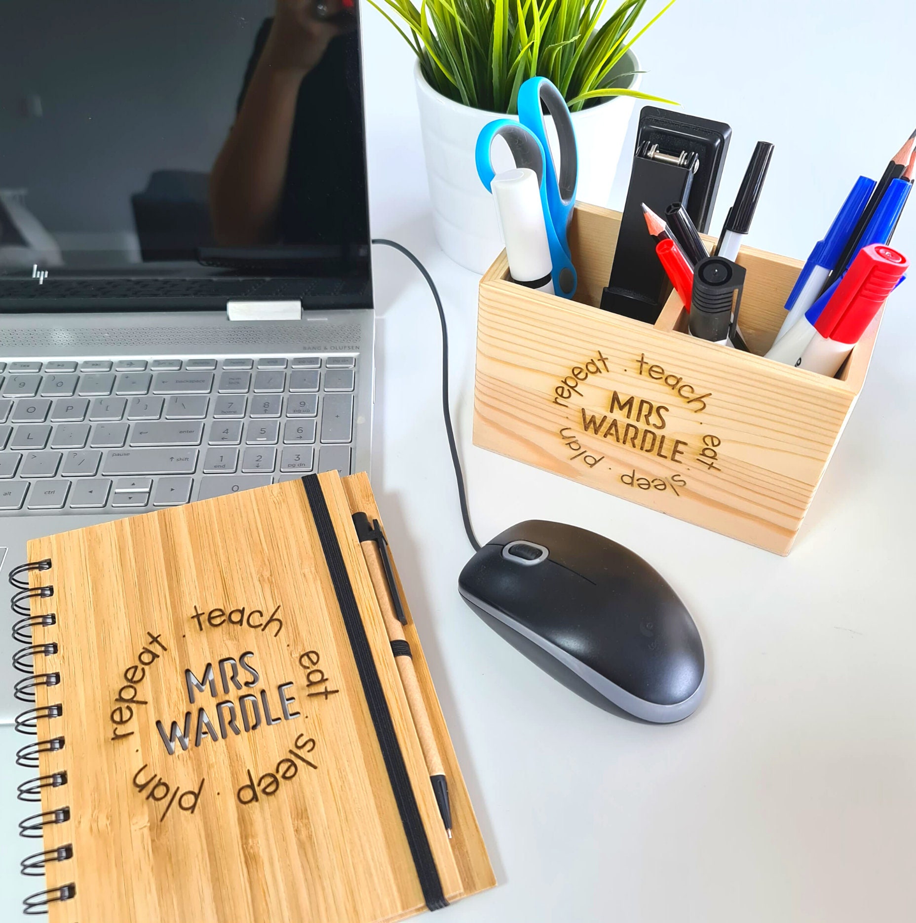 Personalized Writer's Block Gifts for Writers Writing Gifts Writers Gift  Professor Gift Pen Holder Desk Set Desk Organizer 