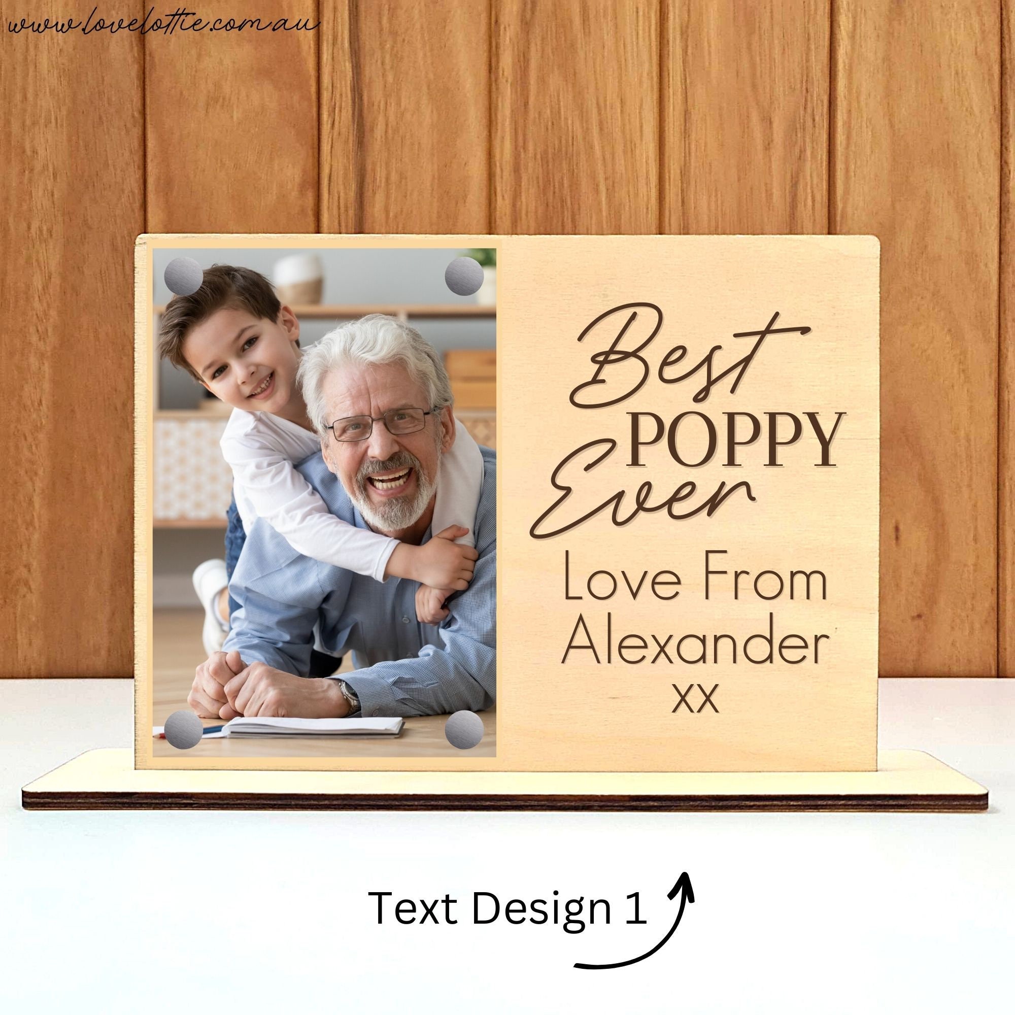 Idea regalo Festa dei nonni Quadretto con scritta Nonni Nonno o Nonna con foto interne personalizzabile
