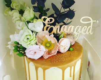 We Do Wedding Cake Topper - Mirror Gold Acrylic Personalized Cake Decoration For Anniversaries - View #4