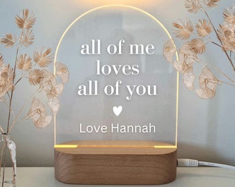 Personalised Valentines Day Gift, Wedding Gift For Her, Night Light Custom Names, Name Lamp Couples Gift, Anniversary Gift Girlfriend