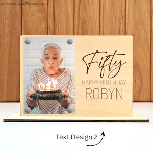 Custom Wood Photo frame Birthday Gift For Woman, 30th gift 40th gift 50th gift 60th gift 70th Gift, Best Friend Gift, Mum Gift From Daughter