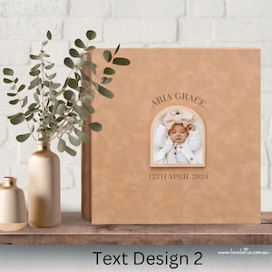 Traditional Book Baby Photo Album. Album for Newborn Gift, Photo Book for Toddler Gift, First Birthday Gift, Baby Girl Baby Boy Baby Shower