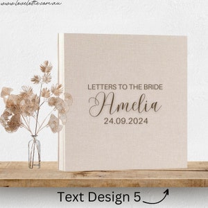 Livro de cartas para a noiva, querida noiva, livro de chá de panela, capa de linho, 60 folhas de papel grosso 120gsm, livro de casamento