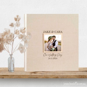 Linen Wedding Traditional Photo Album, Self Adhesive, Wedding Photo Album, Family Photo Album, Perfect for Couples, Anniversary gift