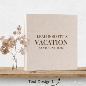 Custom Family Holiday Photo Album, Personalised Album Gift for couples, Travel gift Scrapbook, Adventure Photo Book, Family Holiday Gifts