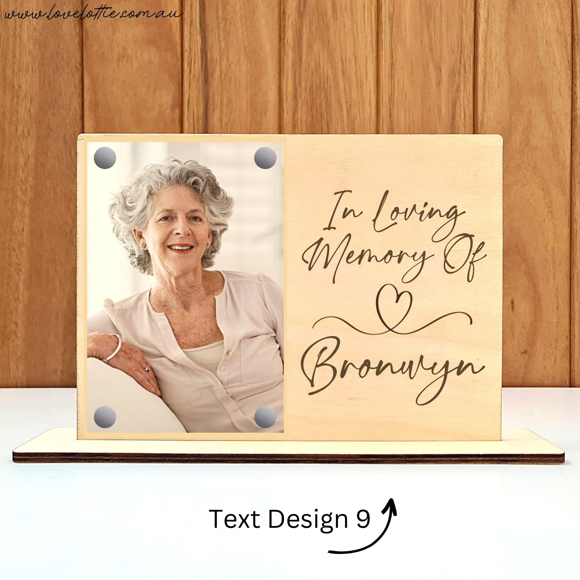 Cornice commemorativa per papà, cornice in legno con scritta In Loving