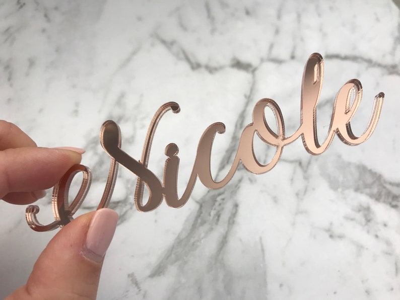 Custom Name Tag Place Cards Personalised Wood Name Cards Acrylic Laser Cut Place Setting