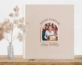Birthday Photo Album / Personalised Guest Book 21st, 30th, 40th, 50th, 60th, 70th Sign In Book / Photo book / Album / Gift for men and women