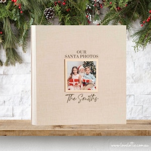 Christmas Photo Album | Santa Photo Storage | Holiday Scrapbook | Gifts for Her | Christmas Family Photo Album | Personalised Holiday Photos