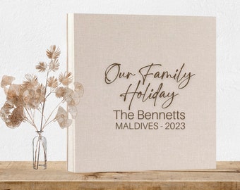 Custom Photo Album, Couple Gift, Honeymoon Gift Keepsake, Family Holiday Album, Personalised Scrapbook, Wedding Gift, Anniversary Photo Gift