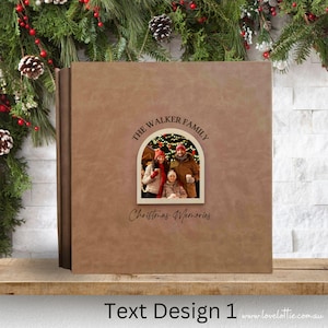 Family Christmas Photo Album Holiday, Personalised Scrapbook Keepsake, Memory Sentimental Gift for Family Tradition Photo Book