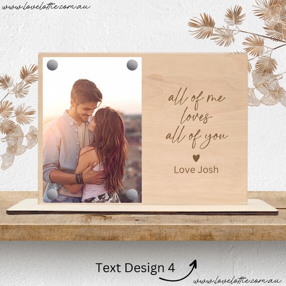 Cornice Porta Foto In Legno Per Fidanzamento E Matrimonio 25,4x20,3 Cm - Regalo Per Coppie Con Corda In Canapa, 3 Modalità Esposizione