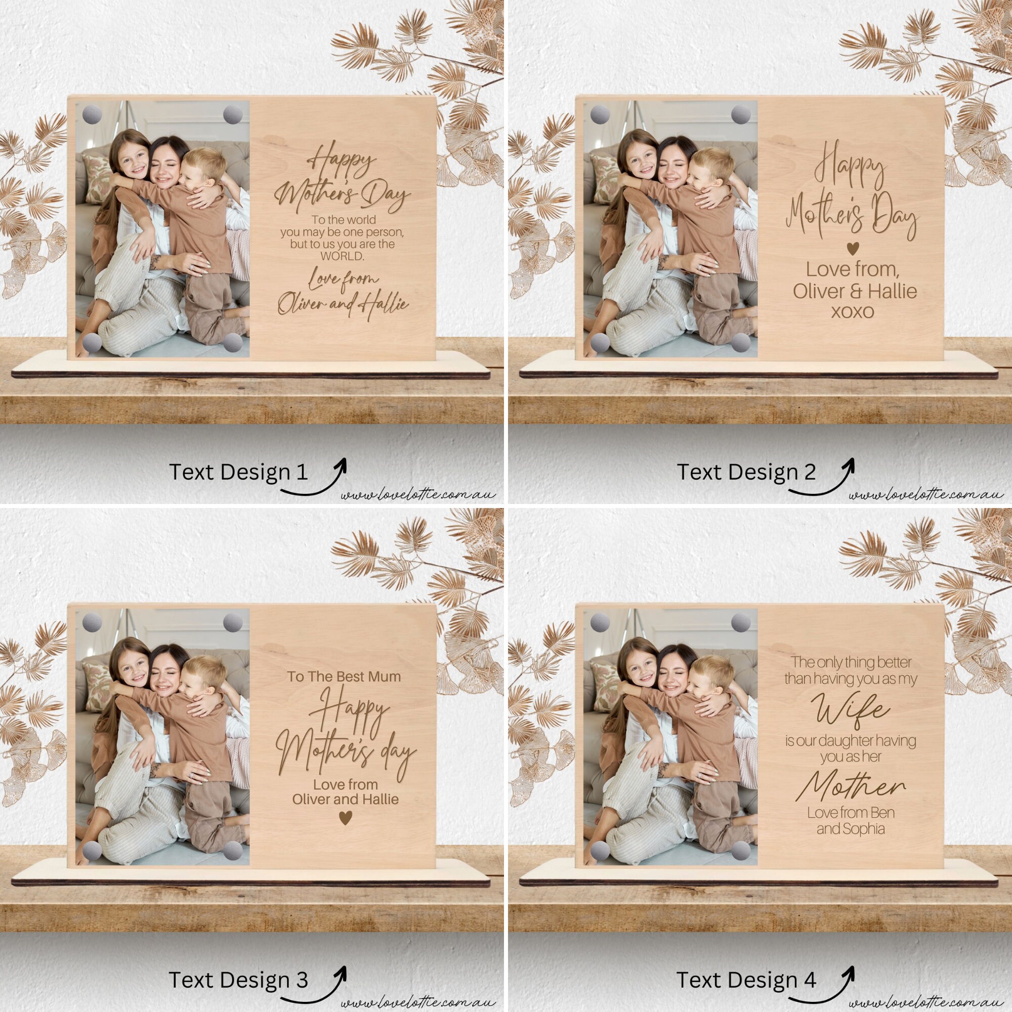 Cornice in legno personalizzata, regalo per la festa della