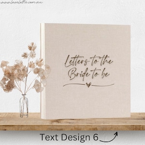 Letters to the Bride Book, Bridal Shower Scrapbook, Hen Party Scrapbook, Bride to be Book, Photo Guest Book, Personalised Bride To Be Gift