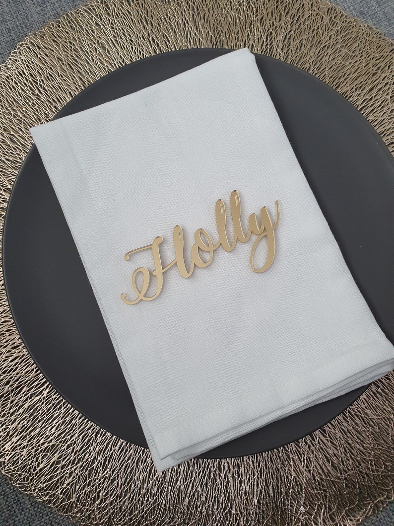 Custom Name Tag Place Cards Personalised Wood Name Cards Acrylic Laser Cut Place Setting