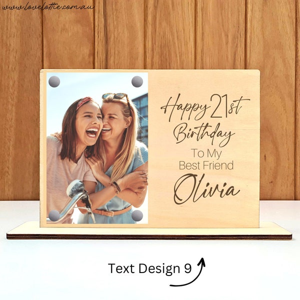 21st Birthday Best Friend Gift, Best Friend Print, Friendship Gift, BFF Personalised Gift, Custom Photo Frame ,Custom Gift Birthday Keepsake