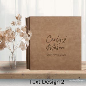 Wedding Album Personalised Faux Leather, Personalized Photo Guest Book, Instax Wedding Book, Photo Booth Album, Anniversary Gift