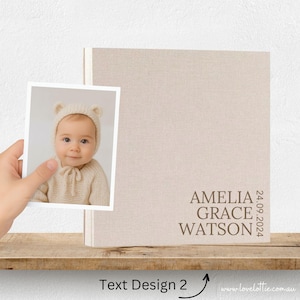 Personalised Baby Photo Album Baby Girl Gift for New Parent Scrapbook, Childhood Memory Book from Birth to 18 Years, Baby Boy Keepsake Album