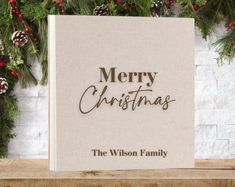 Greeting Card Organizer Christmas Card Keeper Personalized Christmas Card  Book Holiday Card Christmas Card Photo Album Wood 