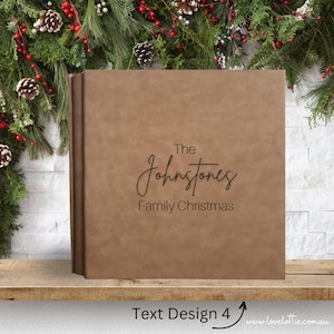 Christmas Photo Album Holiday Scrapbook Gifts for Her Christmas Family Photo Album Personalized Holiday Photo Album