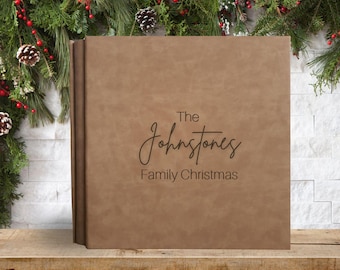 Kerstfotoalbum Vakantiefotoalbum Cadeaus voor haar Kerstfamilie Fotoalbum Gepersonaliseerd vakantiefotoalbum