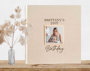 Birthday Photo Album / Personalised Guest Book 21st, 30th, 40th, 50th, 60th, 70th Sign In Book / Photo book / Album / Gift for men and women
