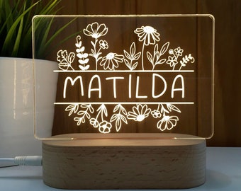 Piedistallo In Legno Con Luce LED 10 Colori E USB – Base Luminosa Personalizzabile Per Foto E Regali - 3