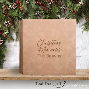 Christmas Photo Album Holiday Scrapbook Gifts for Her Christmas Family Photo Album Personalized Holiday Photo Album