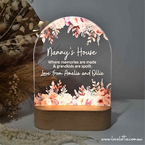 Gepersonaliseerde Moederdag Cadeau Plaque Light - Moederdag Cadeau van dochter - Cadeau voor mama - Eerste Moederdag - Happy Mothers Day Boarder