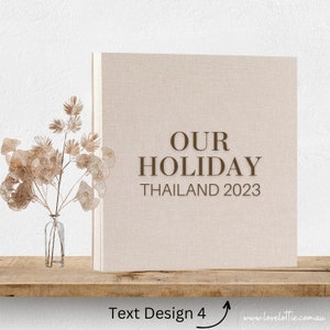 Custom Family Holiday Photo Album, Personalised Album Gift for couples, Travel gift Scrapbook, Adventure Photo Book, Family Holiday Gifts